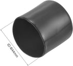 uxcell 20pcs Rubber End Caps 44mm(1 3/4") ID Vinyl Round Tube Bolt Cap Cover Thread Protectors Dark Grey