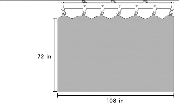 Room Divider Blackout Curtains Flexible Sliding Tracks Sets Ceiling Mounted Rod Window Curtain Privacy Separation for Bedroom Living Rooms,1 Panel Beige Drape and Black Track Set-W108xH72in