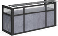 NBF Modern Reception Desk with Counter - 87" W x 30" D Retail Checkout Counter - Front Desk Reception Counter with 2 Grommet Holes - Countertop Welcome Desk for Office Lobby Salon Store, Gray