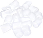 uxcell 20pcs Rubber End Caps 19mm(3/4") ID Vinyl PVC Round Tube Bolt Cap Cover Screw Thread Protectors Clear
