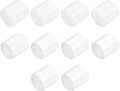 uxcell 10pcs Rubber End Caps 23mm ID Vinyl Round End Cap Cover Screw Thread Protectors White