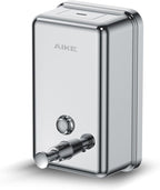 AIKE 37oz Surface Mount Stainless Steel Soap Dispenser for Commercial,Polished Stianless Steel Finish Model AK1003