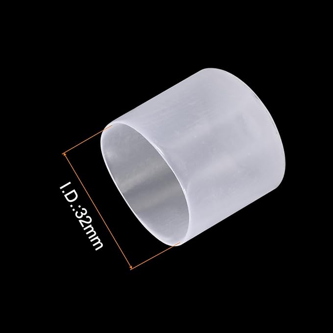 uxcell 10pcs Rubber End Caps 32mm(1.3") ID Vinyl Round End Cap Cover Screw Thread Protectors Clear