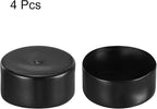 uxcell 4pcs Rubber End Caps 120mm ID Vinyl Round End Cap Cover Screw Thread Protectors Black, 50mm Height