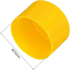 uxcell 5pcs Rubber End Caps 75mm(3 Inch) ID Vinyl PVC Round Tube Bolt Cap Cover Screw Thread Protectors Yellow