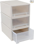 17.5 Quart Plastic Stacking Storage Drawer, Large Stackable Drawer Unit, 3 Packs