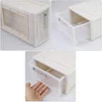 6 Quart Stacking Storage Drawer Unit Front Box, 3 Packs