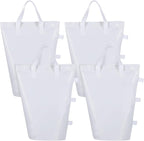PATIKIL Canopy Weight Sand Bags, 4 Pack 112 Lbs Total Extra Large Weights Bags Waterproof Tent Leg Weights Sandbags for Outdoor Canopy Tent Sun Shelter Patio Ladder White (18x9")