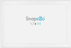 SnapeZo Photo Frame 11x17, White, 1.25 Inch Aluminum Profile, Front-Loading Snap Frame, Wall Mounting, Professional Series