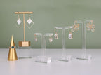 GemeShou 3pcs acrylic T bar earring display stand for show, retail hanging earring holder for online business, transparent jewelry Photography Props【Acrylic Earring T Stand-3pcs 】