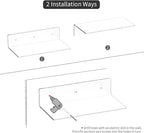 Acrylic Wall Shelves 36 24 12 Inches, Clear Floating Shelf for Wall, Wall Mounted Display Shelves for Plants, Radio, Funko Pop, Stuffed Animal, Books, Clock, Cosmetics, Toiletries