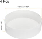 uxcell 4pcs Rubber End Caps 200mm (7 7/8 Inch) ID x 80mm(3 1/8 Inch) H Vinyl Round End Cap Cover Screw Thread Protectors White