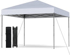 Tangkula 10x10 FT Pop Up Canopy, UPF50+ Portable Outdoor Tent with 8 Stakes, 4 Wind Ropes, Carrying Bag, Foldable Canopy Tent for Beach Party Event Camping