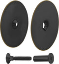 Door Hole Cover Plate Black, 2-5/8" Diameter Solid Steel, Hole Filler Plate - 1 Pack