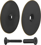 Door Hole Cover Plate Black, 2-5/8" Diameter Solid Steel, Hole Filler Plate - 1 Pack