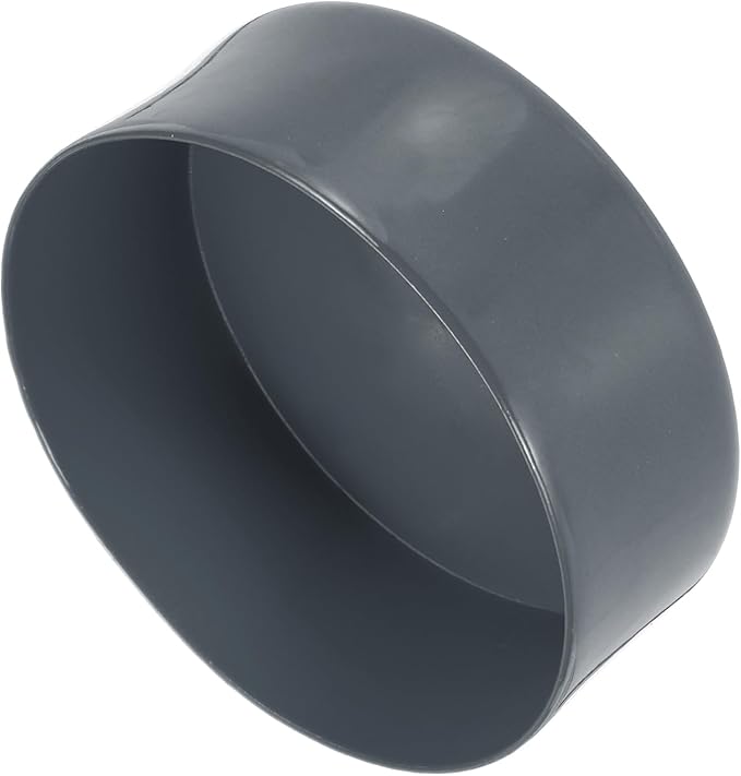uxcell 4pcs Rubber End Caps 140mm(5 1/2 Inch) ID x 80mm(3 1/8 Inch) H Vinyl Round End Cap Cover Screw Thread Protectors Dark Grey