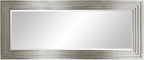 Howard Elliott Nickel Tall Delano Mirror, Large Self Standing Full Length Rectangular Mirror with Stepped Levels, 34 x 82 Inch