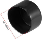 uxcell 4pcs Rubber End Caps 50mm ID Vinyl Round End Cap Cover Screw Thread Protectors Black, 40mm Height