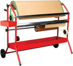 LAUCO 36" Mobile Masking Paper Machine with Storage Trays – Multi-Roll Masking Dispenser for Auto Body Paint, Car Repair & Collision Shop Prep (87277)
