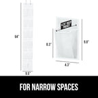 GORILLA GRIP Over the Door Shoe Organizer, 12 Large Breathable Mesh Pockets, Space Saving Hanging Storage Holder, 2 Hook Closet Rack Hanger, Hangs on Closets for Shoes, Accessories, 64H x 9.5W White