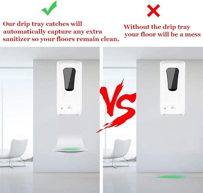 4PCS Drip Tray for Wall Mounted Dispenser, Prevent Dripping and Spraying, Dispenser Stand, Detergent Cup Holder (White)