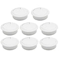 Desk Grommet 2" (50 mm), Desk Cord Hole Cover, Cable Grommet ABS Plastic, Desk Hole Grommet for Office and Home Table Cable, Detachable Adjustable Cable Cord Organizer (White 8 Pcs)