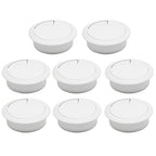 Desk Grommet 2" (50 mm), Desk Cord Hole Cover, Cable Grommet ABS Plastic, Desk Hole Grommet for Office and Home Table Cable, Detachable Adjustable Cable Cord Organizer (White 8 Pcs)