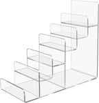 Acrylic Wallet Display Stand Purse Handbag Organizer, Clear Jewelry Riser Display Stand Purse Display Rack, Acrylic Display Shelf for Cosmetic Perfume Jewelry Sunglasses Handbag (6 Tier)