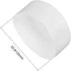 uxcell 4pcs Rubber End Caps 5 1/8"(130mm) ID Vinyl Round End Cap Cover Screw Thread Protectors White, 50mm Height