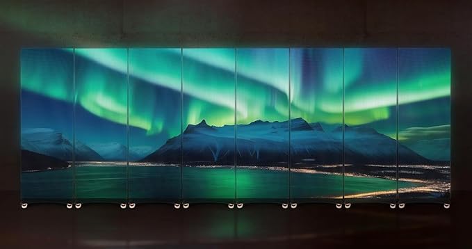Displays2go 80" LED Poster Display, Extended Screen Compatibility, Wheels