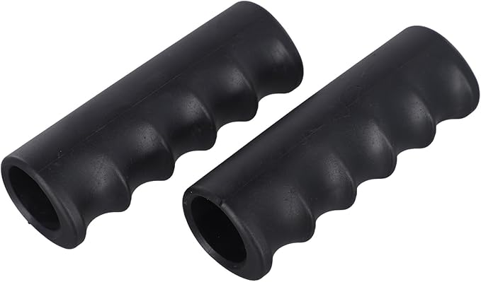 2Pcs Wheelbarrow Handle Covers 22-30mm Rubber Grip Sleeves Non Slip Garden Cart Handles Shock Absorption Black(118 x 29mm)