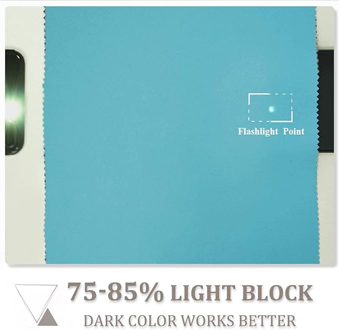 PONY DANCE Light Blocking Curtains - 54 inch Length Window Coverings Room Darkening Rod Pocket Thermal Insulated Curtain Panels for Living Room & Bedroom, 52 x 54 inches, Blue Mist, 2 Pieces