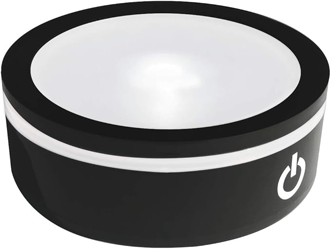 EUSTUMA LED Light Base Non-slip Round Display Stand In A Variety of Colors,Suitable for Glass Crystal Spherical Artwork,Holiday Party Decoration.(Notice:Not rotating)