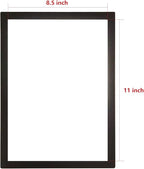 Magnetic Sign Holder 8.5 x 11, Self Adhesive Display Picture Frames Wall Sign Holder with Strong Magnetic Border Document Holder for Door Fridge Window Glass Restaurant Office (Black, 6 Pack)