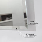 Mirrorons Beveled Mirror, Bathroom Mirrors for Wall 18" x 24", Frameless Rectangle Bathroom Mirror with Beveled Edge, Hangs Horizontally or Vertically, Tempered Glass Upgraded Packing