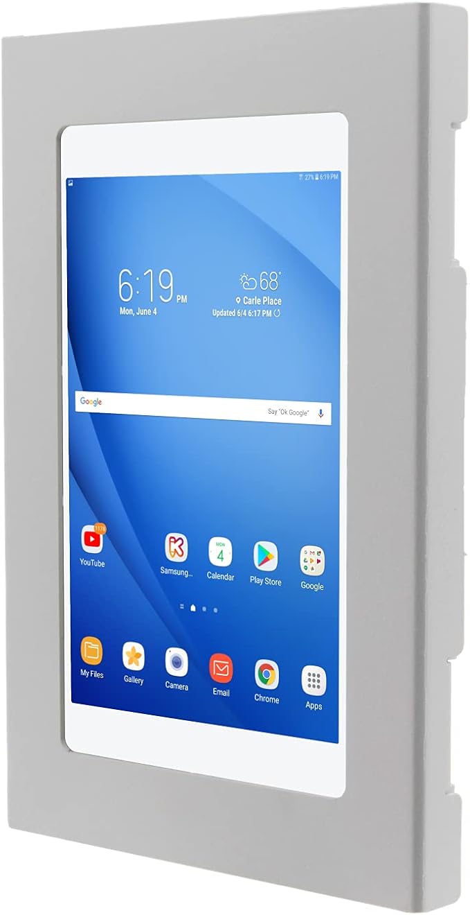 TABcare Locking Anti-Theft Metal Case for Samsung Galaxy TAB 8" 8.4" Tablet for Kiosk, POS, Store, Show Display, Time Clock (TAB S 8.4, White)