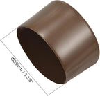 uxcell 4pcs Rubber End Caps 85mm(3 3/8") ID Vinyl Round Tube Bolt Cap Cover Screw Thread Protectors Brown, 50mm Height