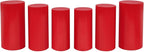 6Pcs Metal Pedestal Stand for Party, Large Red Cake Stand, Pedestal Display Plinth Pillars for Wedding Ceremony Birthday Party Art Decor, Column Decorative Cube for Wedding Dessert Table Display