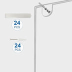 BlueValley 12 Pack Acrylic Sign Holder 8.5x11 Wall Mount Landscape – Clear Menu, Flyer & Picture Frame with Screws & Adhesive Tape, Wall Mounted Document Display for Office, School, Restaurant, Hotel, Public Space