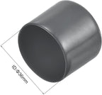 uxcell 4pcs Rubber End Caps 1 7/16"(36mm) ID Vinyl Round End Cap Cover Screw Thread Protectors Dark Grey, 30mm Height