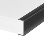 Rubber Edge Trim, Self-Adhesive U Shaped Edge Protector for Plywood, Cabinet, 1-5/8" Wood Edge Banding, Flexible Furniture Repair, EPDM Material, Fit 1-5/8"(41mm), Length 10Ft, Black