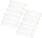 PATIKIL 12 Pack Shelf Dividers for Closet Organization, 13.8x1.57x2.4 Acrylic Closets Separator Kitchen Cabinet Shelves Under Bed Blocker for Bedroom Kitchen Office, Clear