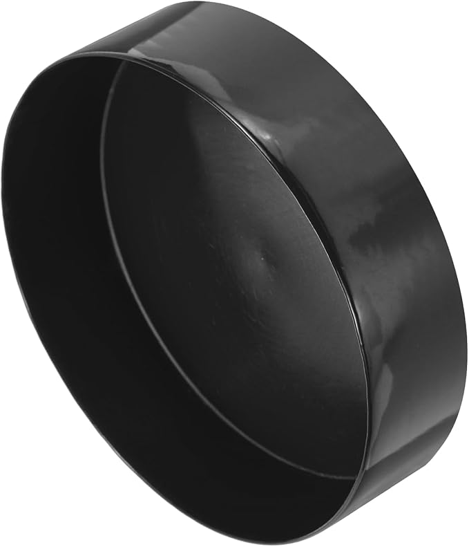 uxcell 4pcs Rubber End Caps 200mm(7 7/8 Inch) ID x 80mm(3 1/8 Inch) H Vinyl Round End Cap Cover Screw Thread Protectors Black