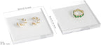 GemeShou Acrylic earring display risers for selling, Transparent jewelry display riser stand, clear ring riser tray for boutique store selling, Jewelry photo props【3.15 L x3.15 W x0.39 H inch 2pcs】