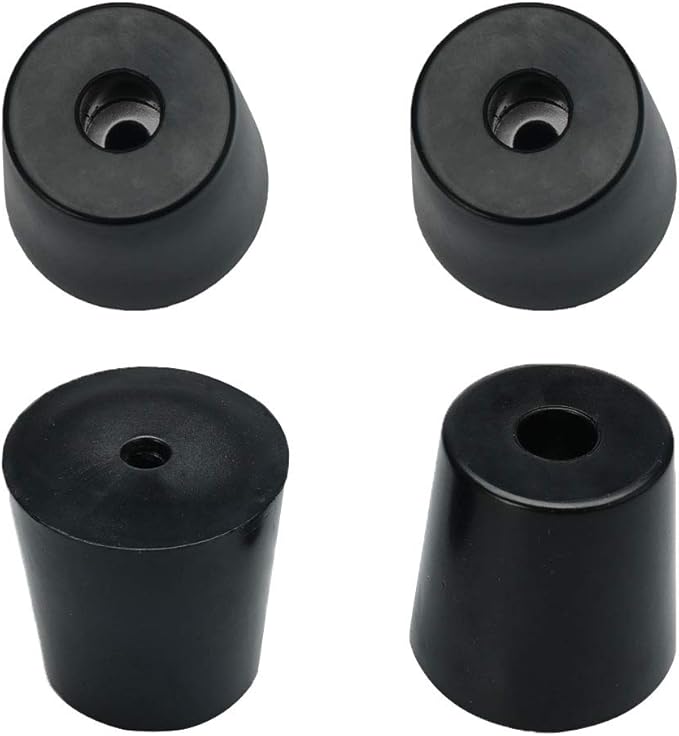 uxcell 4pcs Rubber Feet Bumper Buffer Feet Furniture Table Desk Cabinet Leg Pads Anti-slip with Metal Washer, D49x40xH50mm