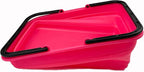 SAMMART Collapsible Basket with Handle 8L (2.1 Gallon)- Portable Outdoor Picnic Basket/Crate - Foldable Basin for Washing Dishes,Camping,Hiking (Rose Pink (Set of 2))