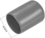 uxcell 20pcs Rubber End Caps 18mm ID Vinyl PVC Round Tube Bolt Cap Cover Screw Thread Protectors Dark Grey