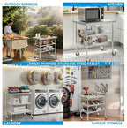 Stainless Steel Table with Wheels Stainless Steel Prep Table 24 x 30 Inch, NSF Commercial SS Metal Kitchen Prep Worktable for Restaurant Kitchen Garage Warehouse