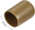uxcell 20pcs Rubber End Caps 14mm ID Vinyl PVC Round Tube Bolt Cap Cover Screw Thread Protectors Light Brown