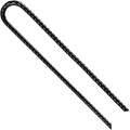 Rebar U/J Hook Extra Heavy Duty, 12 inch x 1/4 inch Rust Proof Coated Steel Ground Anchors for Garden, Tent, Trampoline (10pcs, U-Hook)